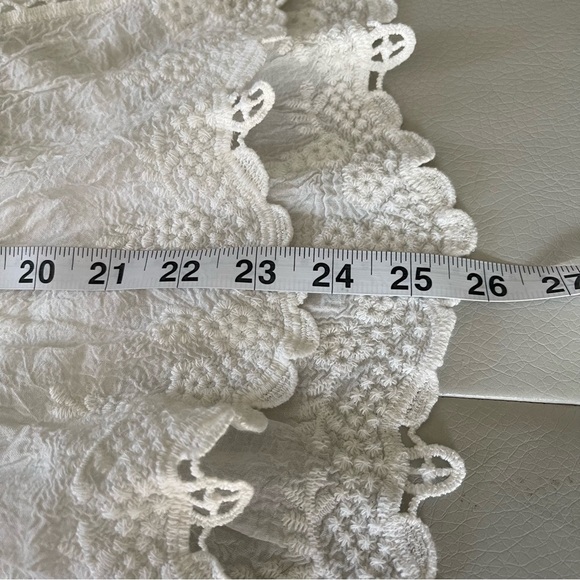 NWT Ember woman’s lace top off white embroidered size large boho chic romantic - Picture 14 of 15